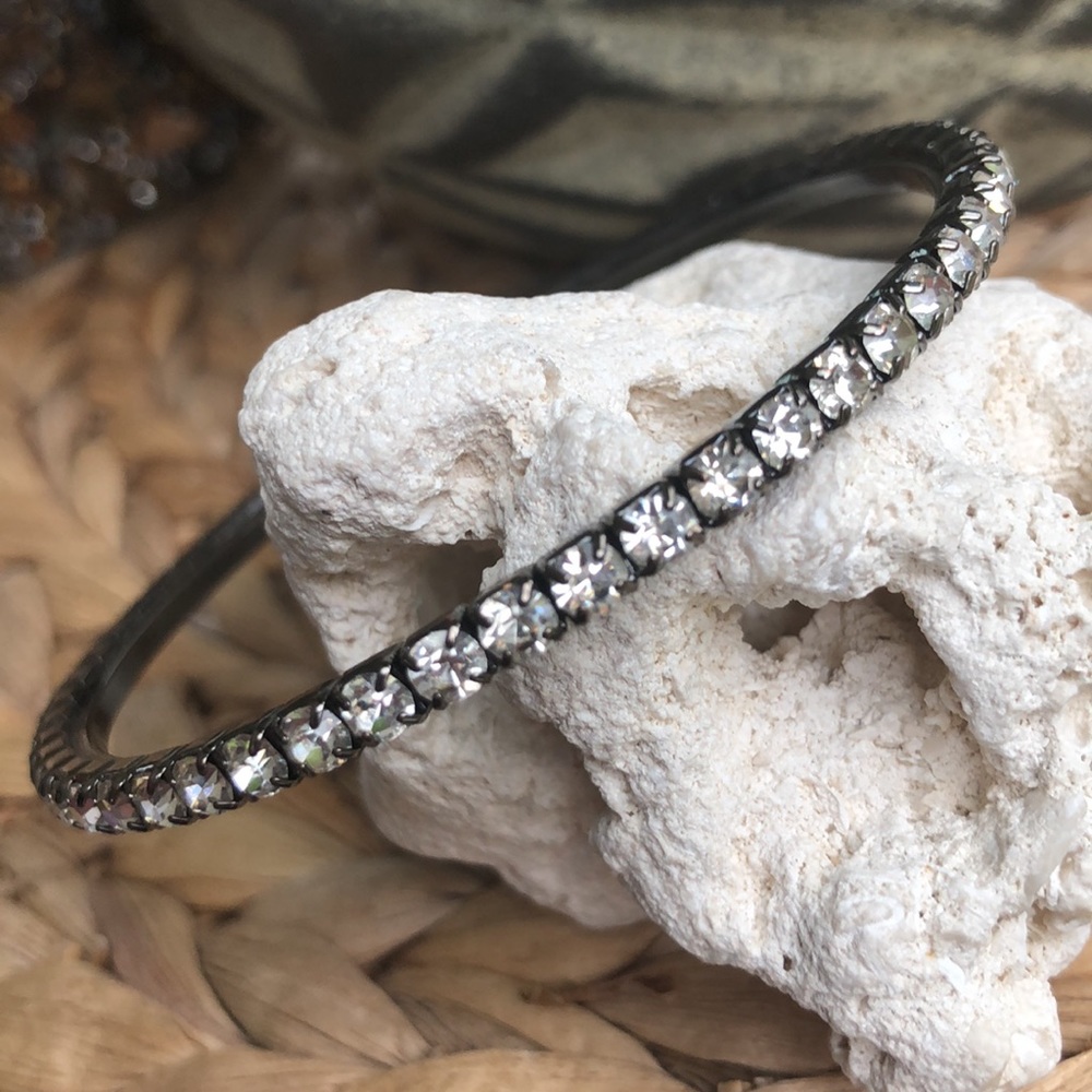 Rhinestone Bangle Bracelet - image 7